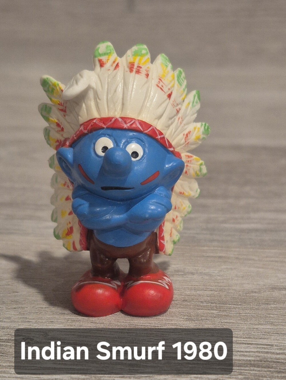 Vintage Indian Smurf Figurine